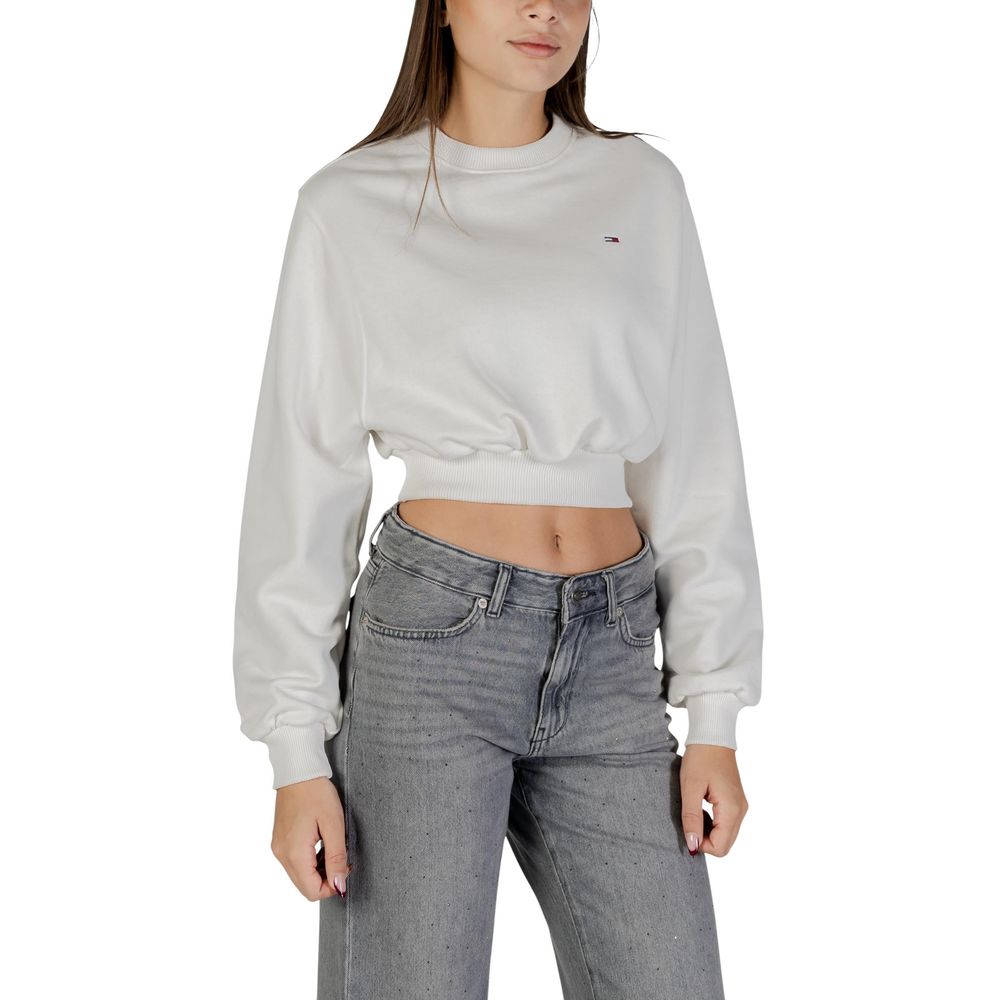 Cream Recycled Cotton Sweatshirt - ventzia