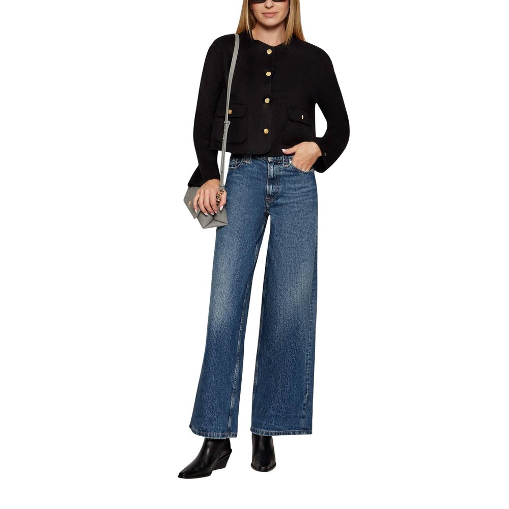 Blue Recycled Cotton Relaxed Fit Jeans - ventzia