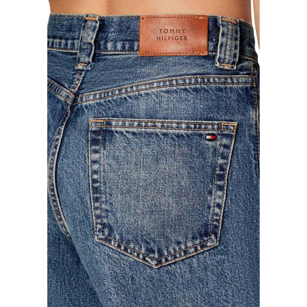 Blue Recycled Cotton Relaxed Fit Jeans - ventzia