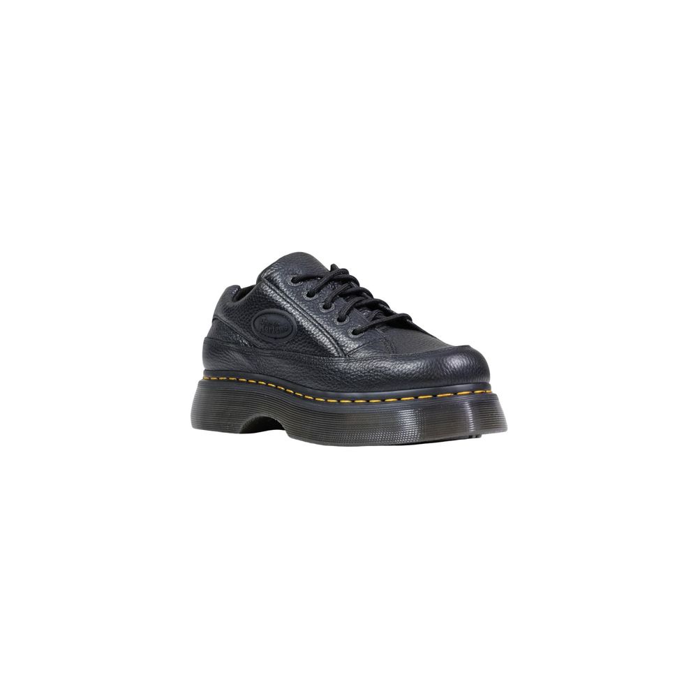 Black Leather Platform Pumps - ventzia