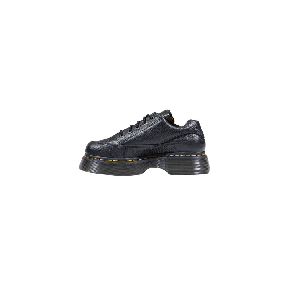 Black Leather Platform Pumps - ventzia