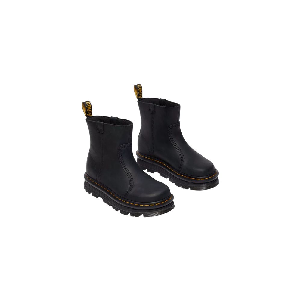 Black Leather Ankle Boots