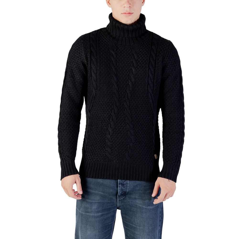 Black Marabou Turtleneck - ventzia