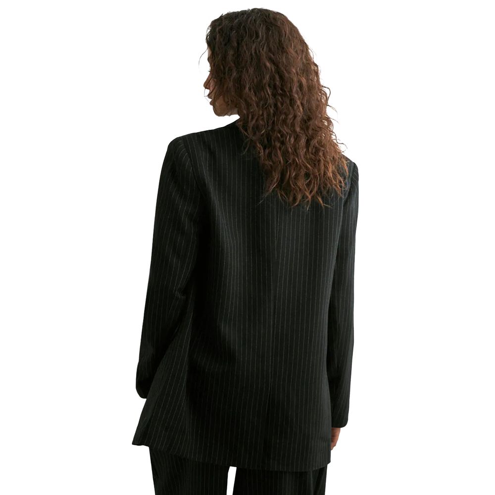 Black Recycled Polyester Blazer - ventzia