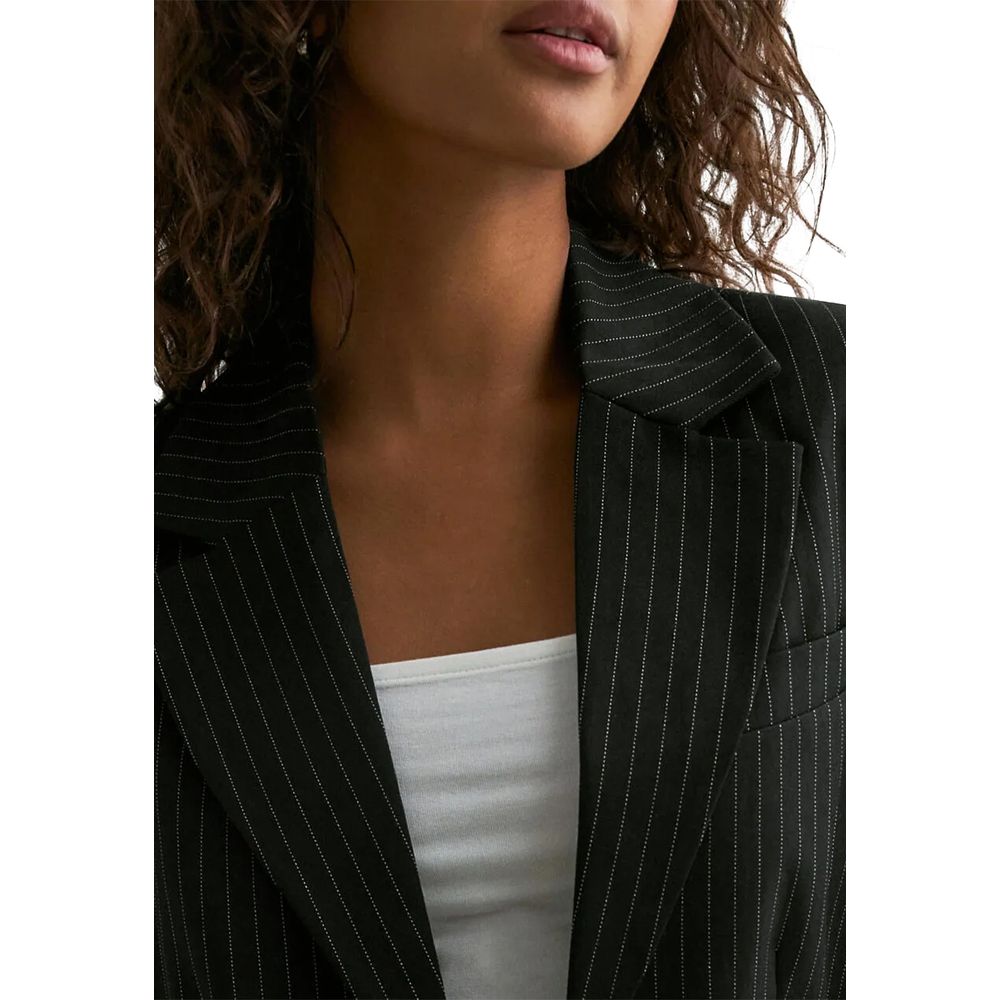 Black Recycled Polyester Blazer - ventzia
