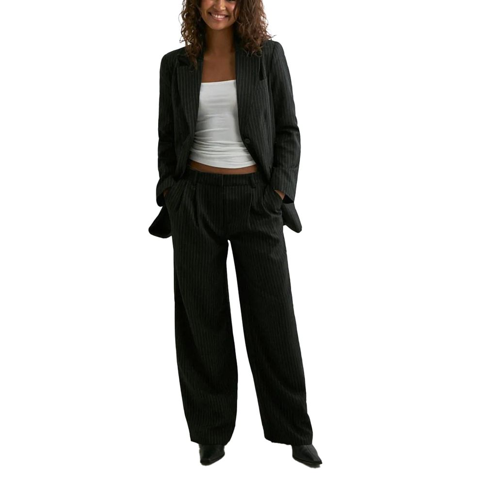 Black Recycled Polyester Blazer - ventzia