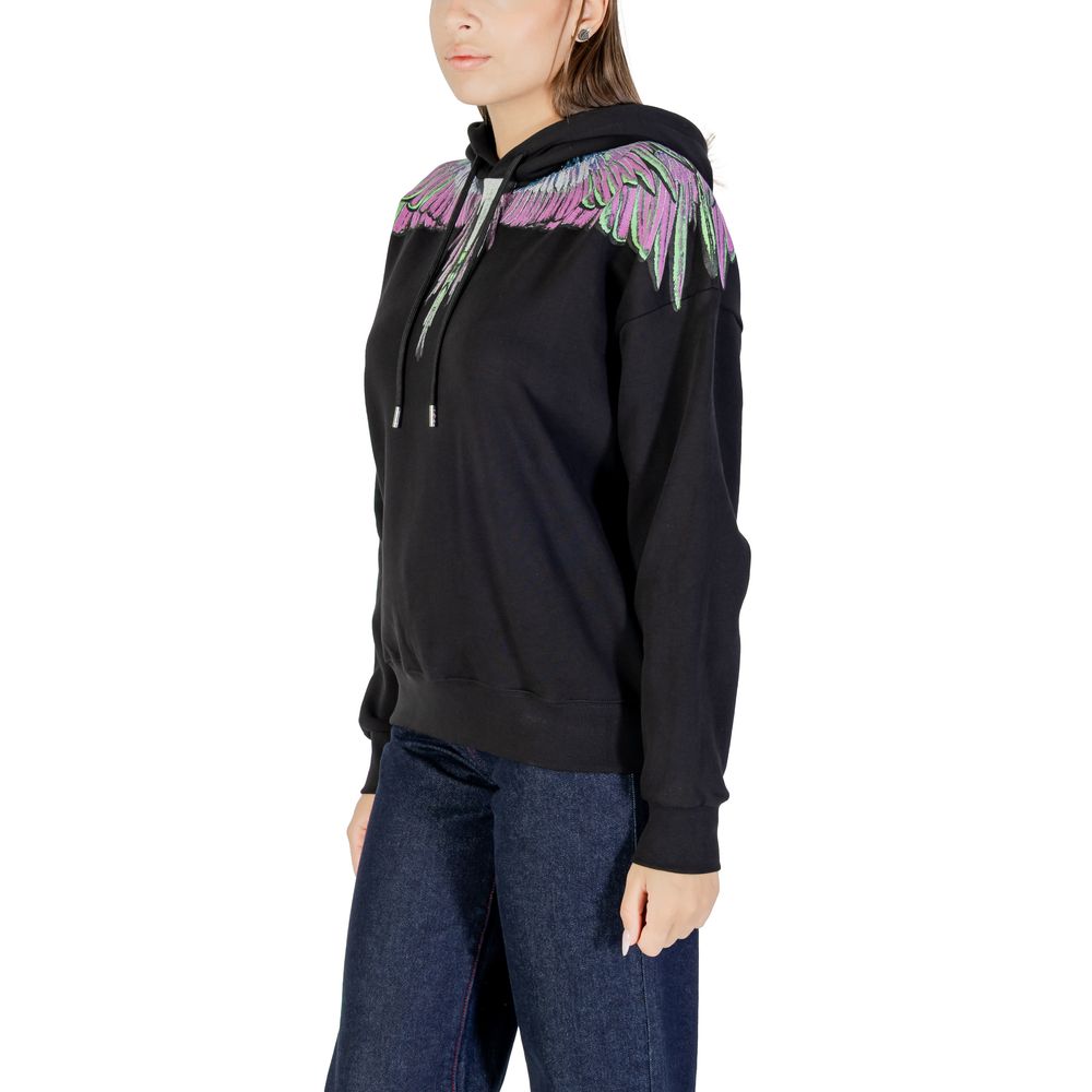 Black Cotton Hoodie - ventzia