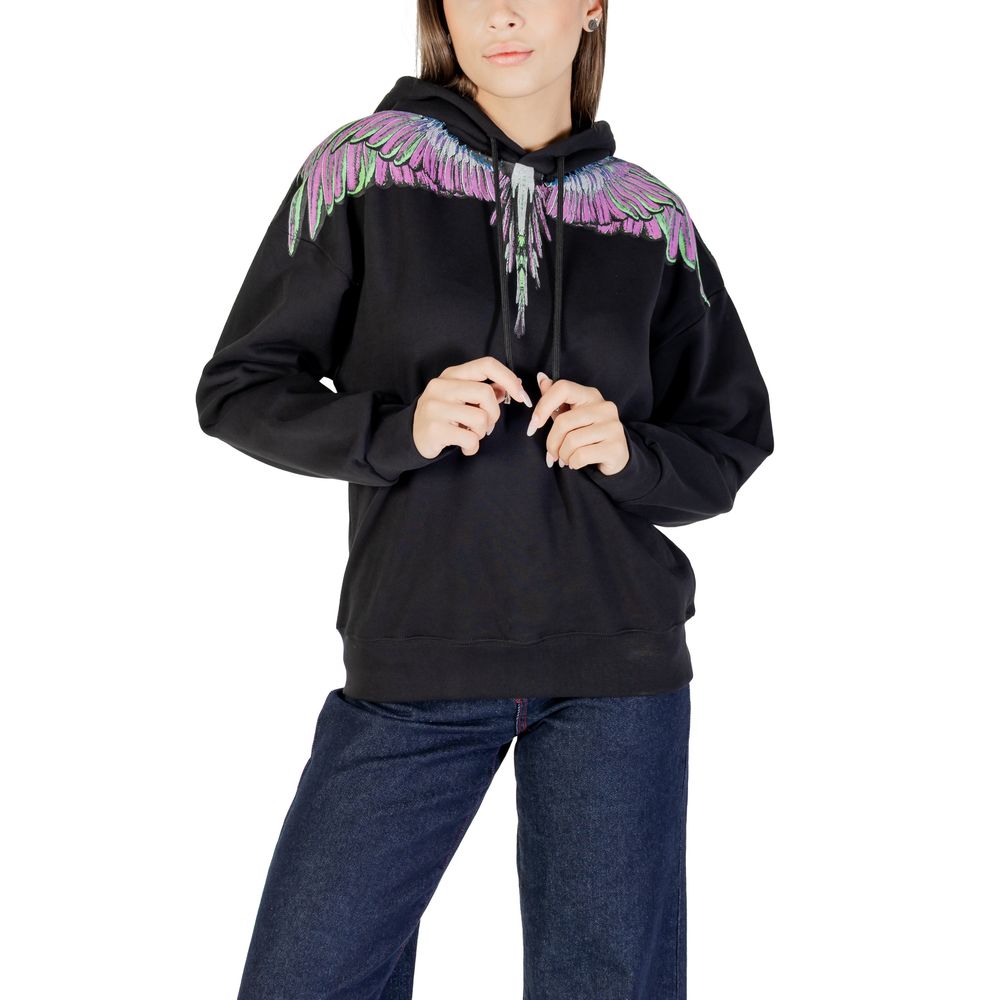 Black Cotton Hoodie - ventzia