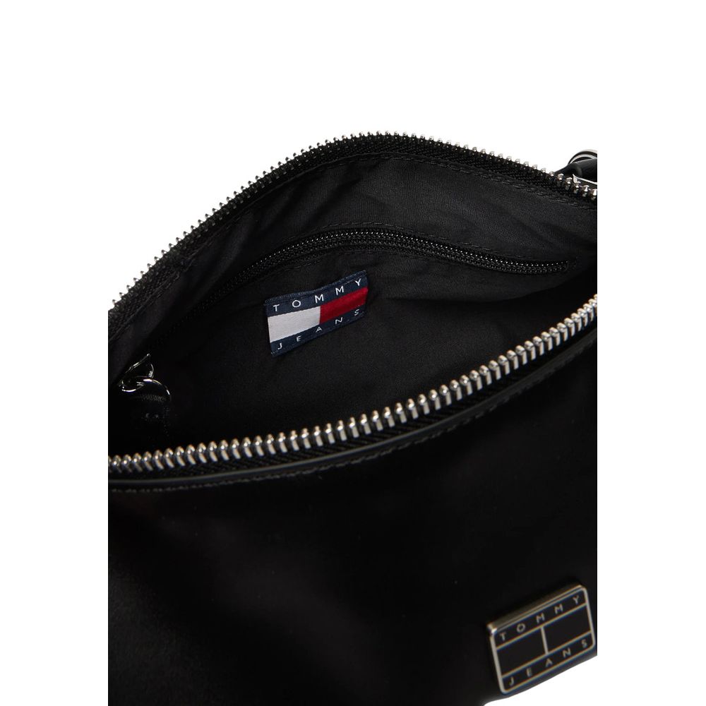 Black Artificial Leather Handbag - ventzia