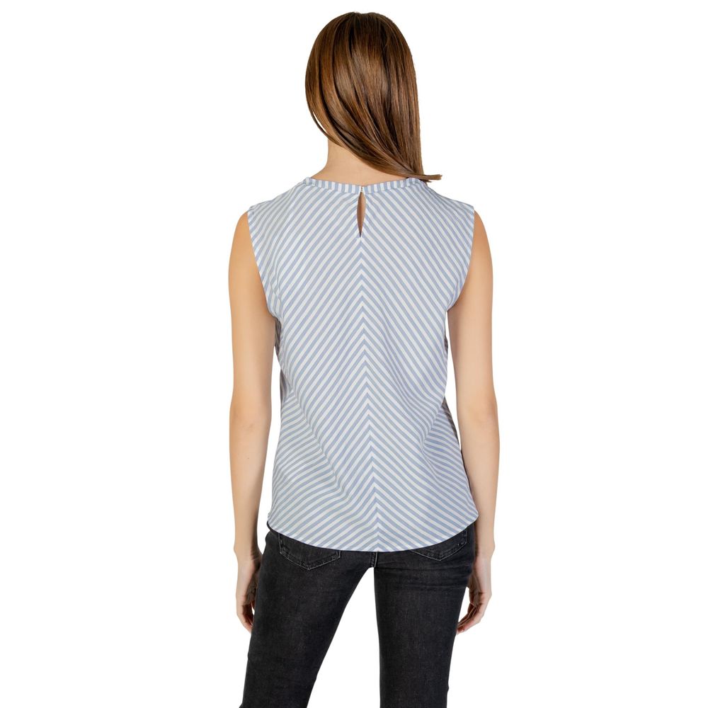Blue Cotton Tank Tops - ventzia