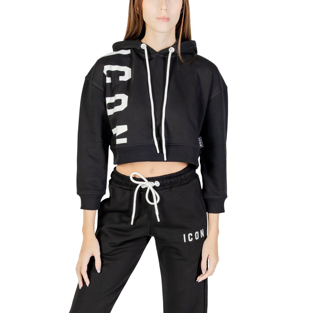 Black Cotton Hoodie - ventzia