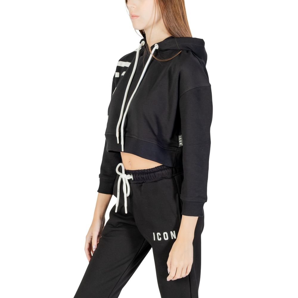 Black Cotton Hoodie - ventzia
