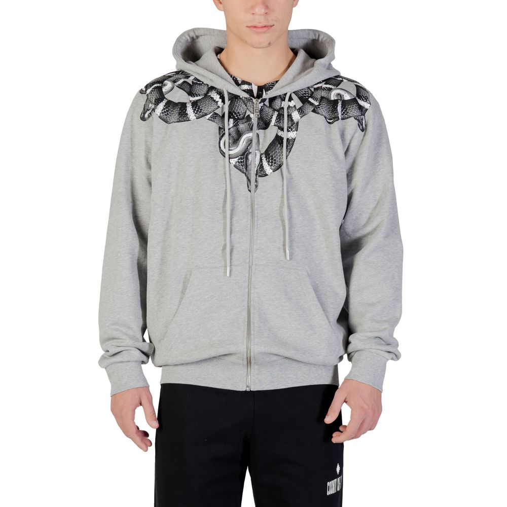 Gray Cotton Hoodie - ventzia
