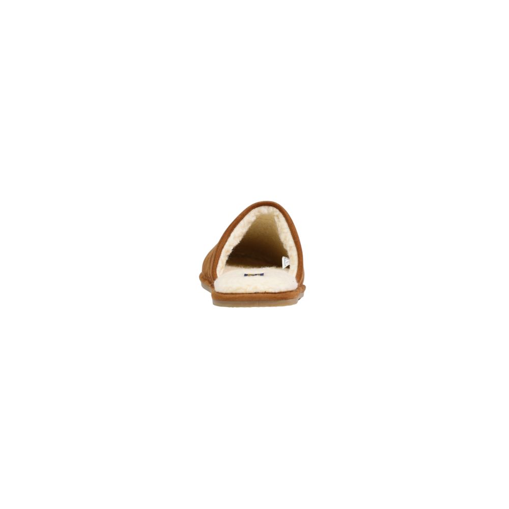 Brown Textile Slippers
