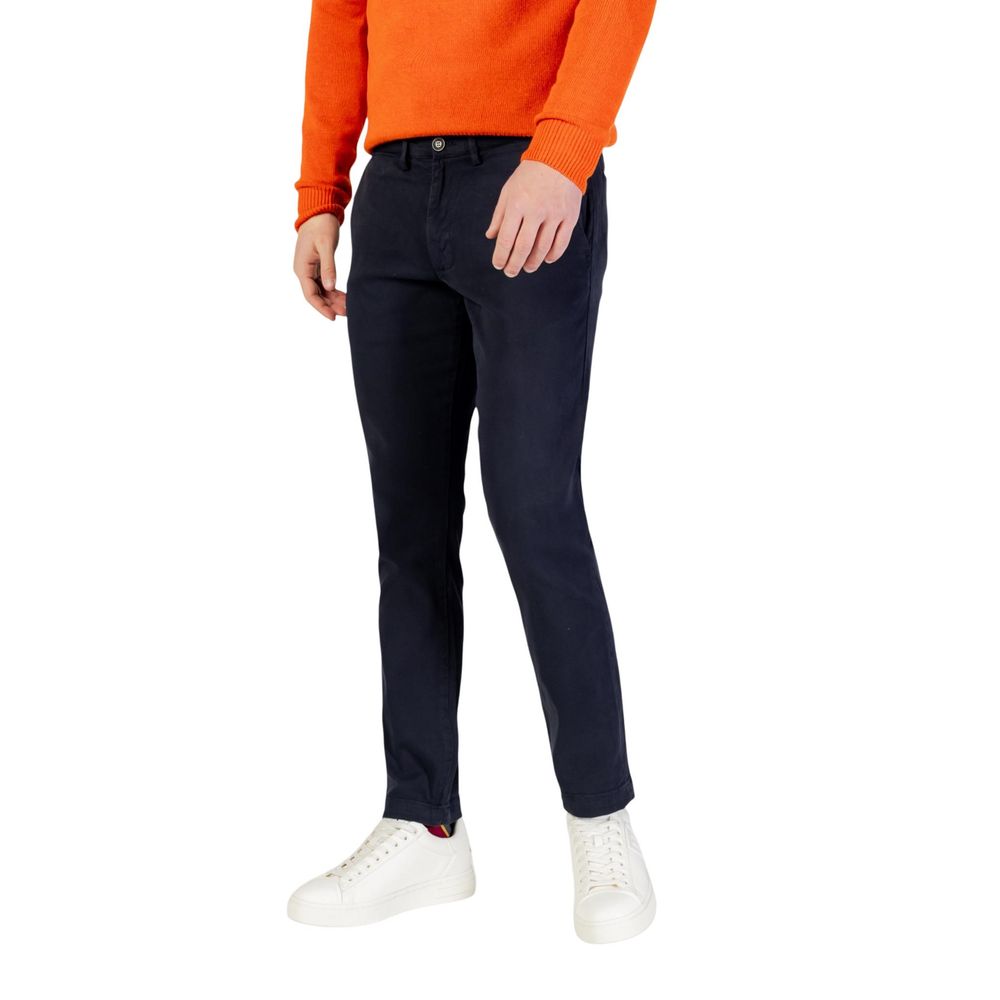 Blue Cotton Skinny Pants - ventzia
