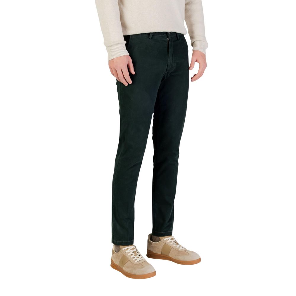 Green Cotton Skinny Pants - ventzia
