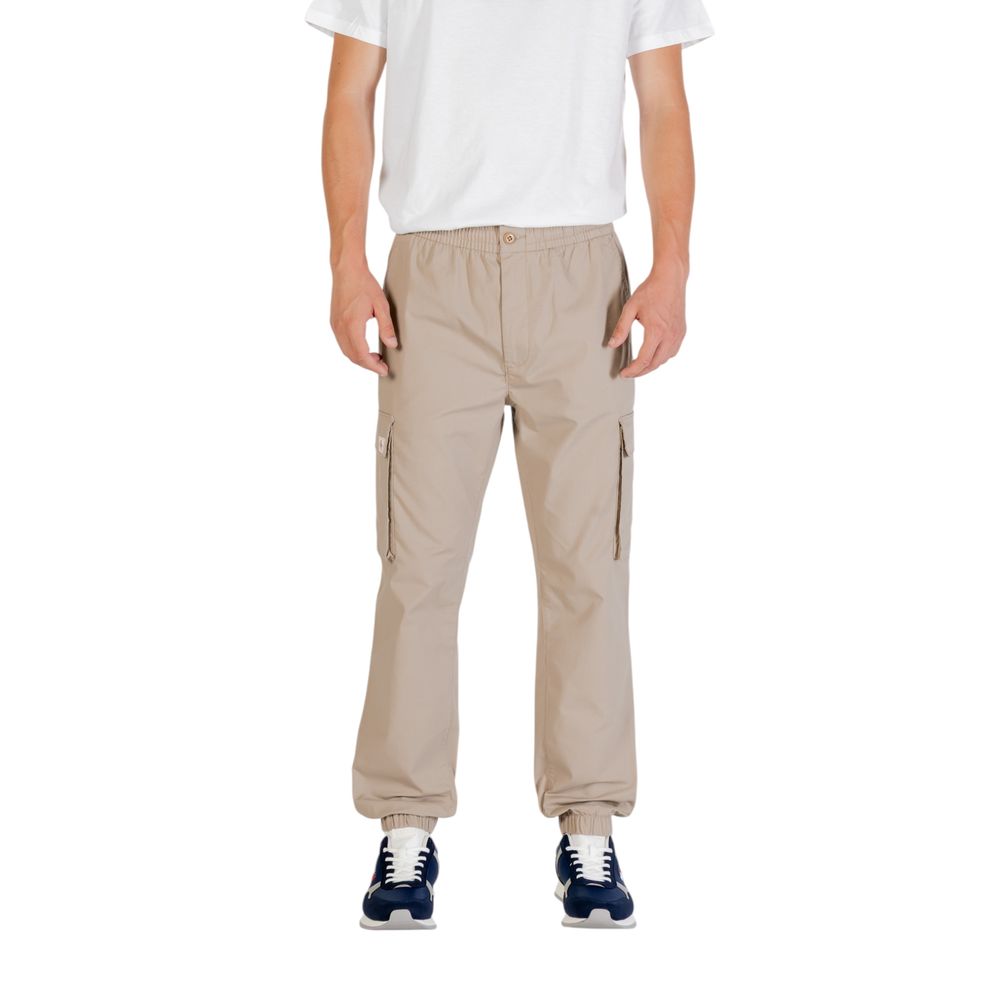 Brown Cotton Cargo Pants - ventzia
