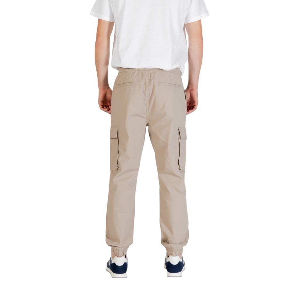 Brown Cotton Cargo Pants - ventzia