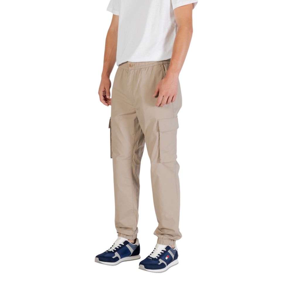 Brown Cotton Cargo Pants - ventzia