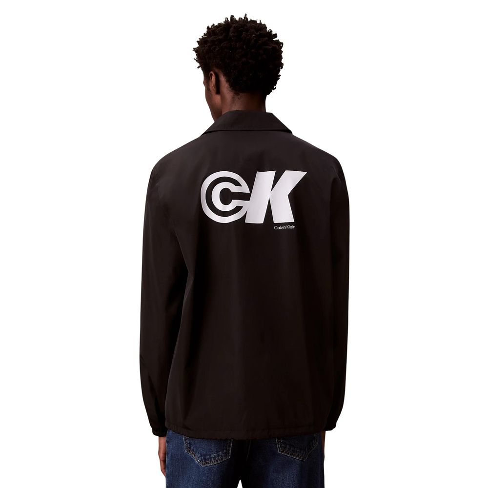 Black Polyester Shell Jacket - ventzia