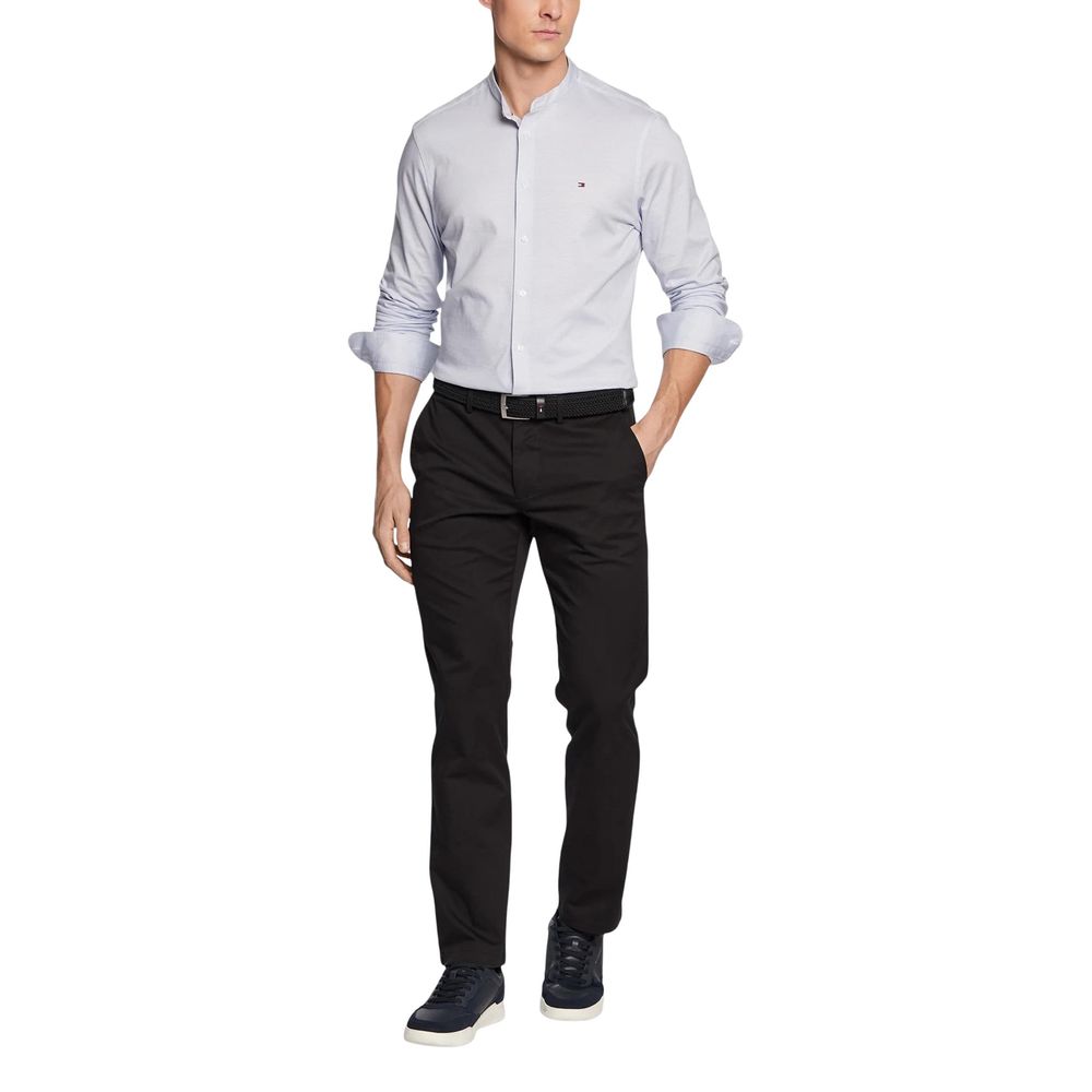 Black Recycled Cotton Casual Pants - ventzia