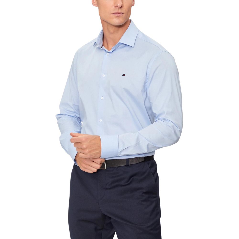 Blue Organic Cotton Dress Shirt - ventzia