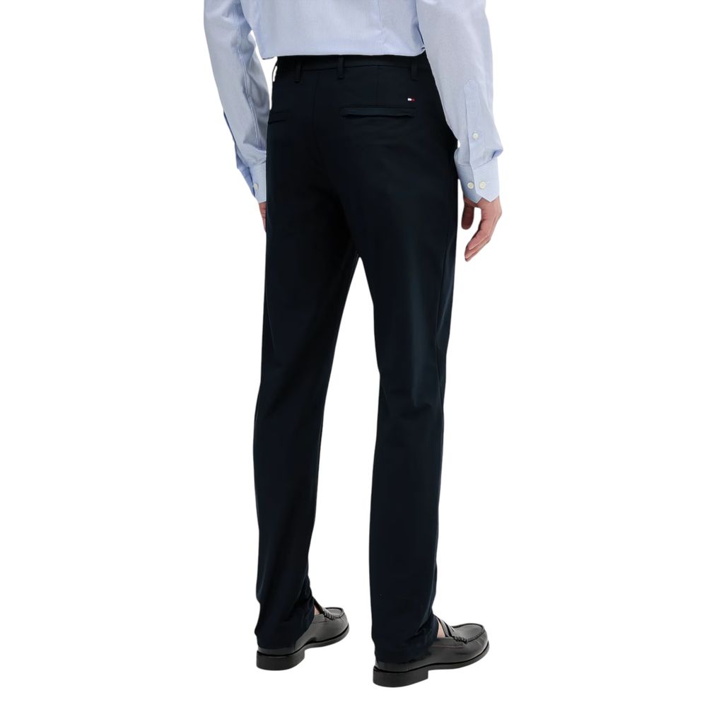 Blue Polyester Casual Pants - ventzia