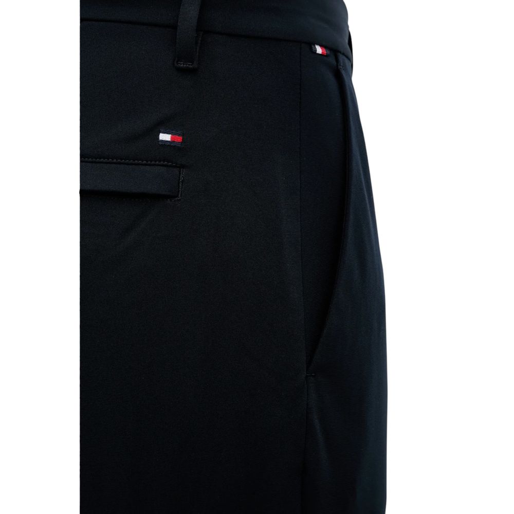 Blue Polyester Casual Pants - ventzia