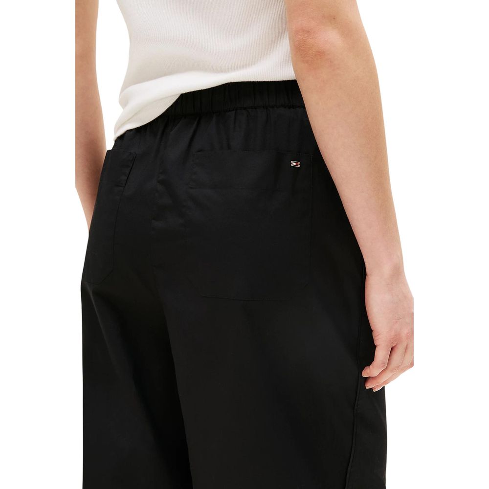 Black Organic Cotton Casual Pants - ventzia