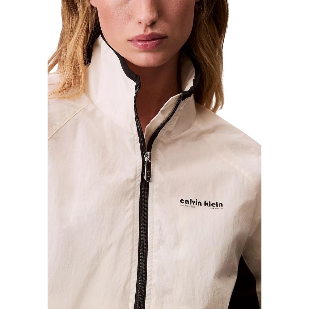 White Polypropylene Shell Jacket - ventzia