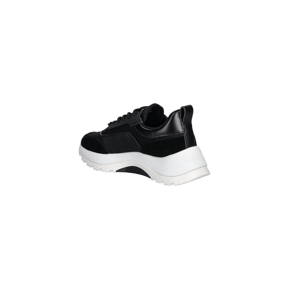 Black Leather Athletic Sneakers - ventzia