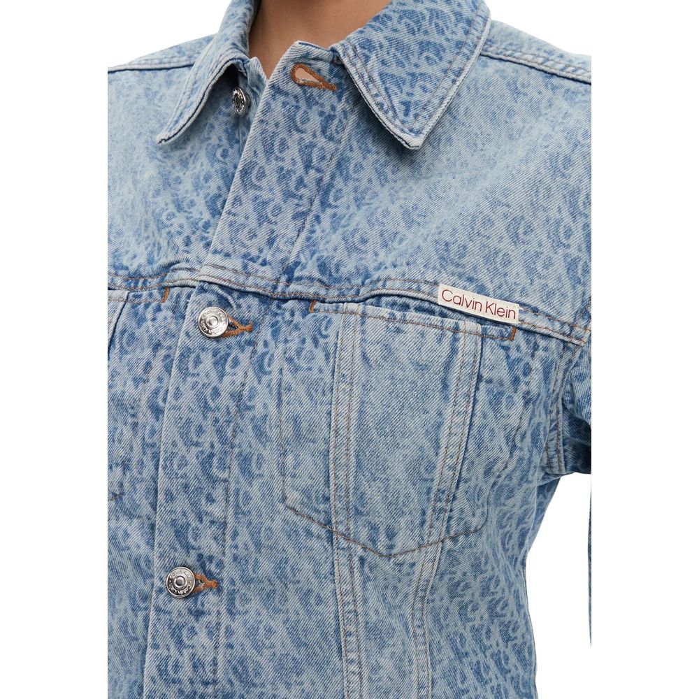 Light Blue Cotton Denim Jacket - ventzia