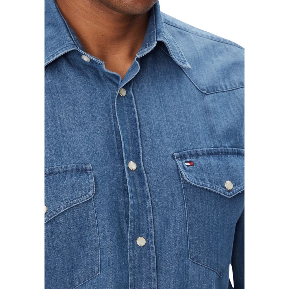 Light Blue Denim Shirt - ventzia