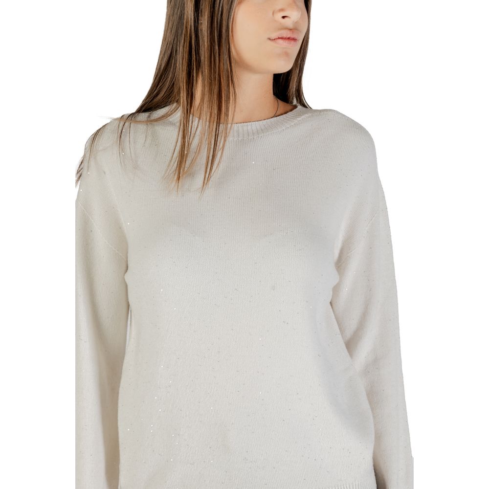 White Viscose Sweatshirt - ventzia
