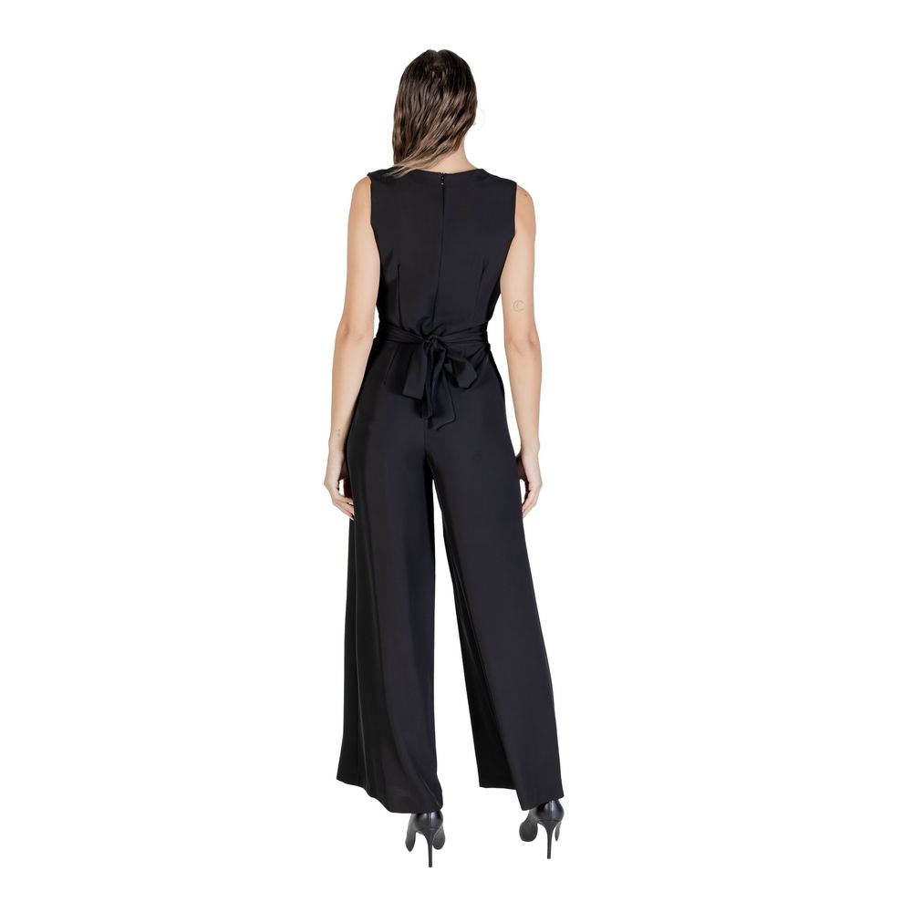 Black Polyester Jumpsuit - ventzia