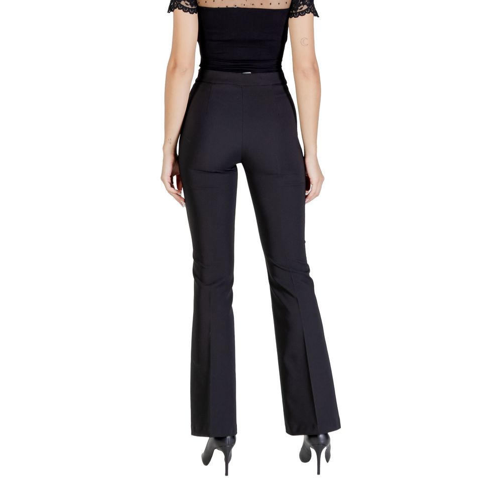 Black Polyester Dress Pants - ventzia