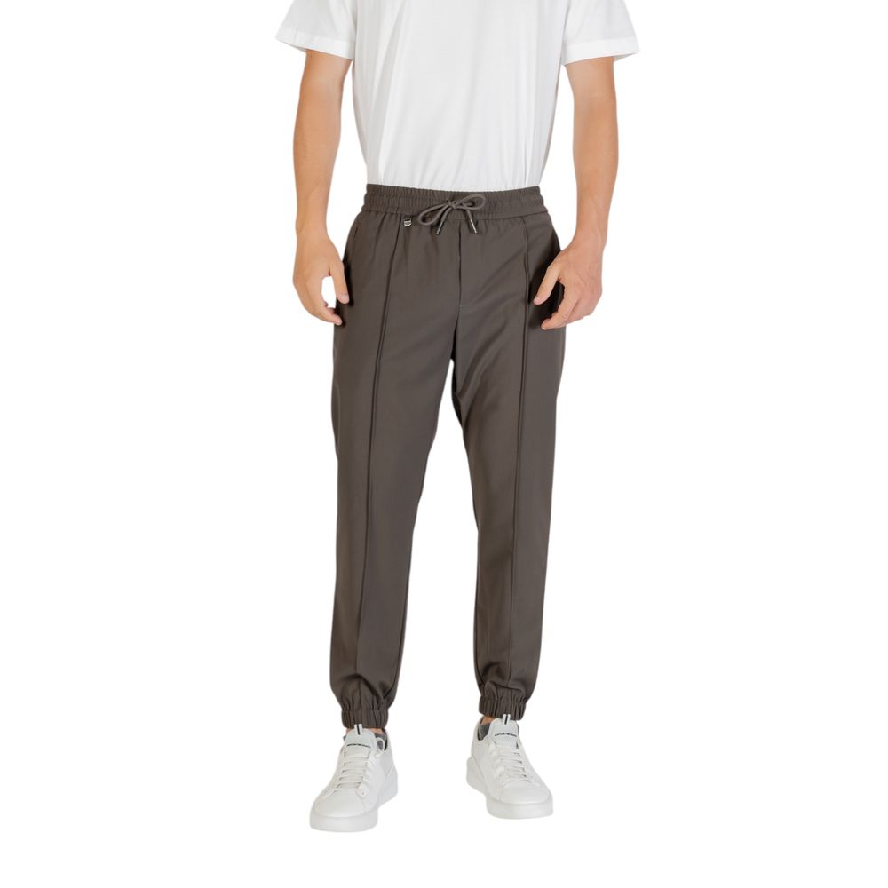 Green Polyester Casual Pants - ventzia