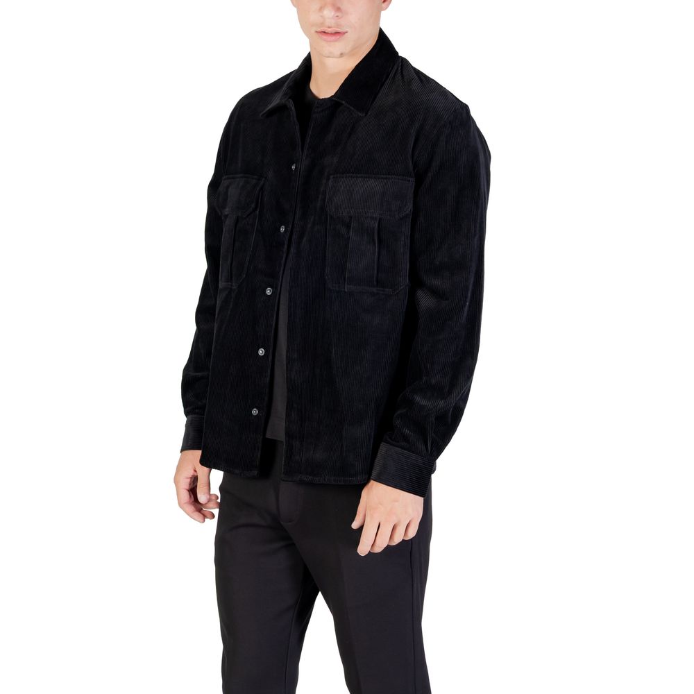 Black Cotton Shirt - ventzia