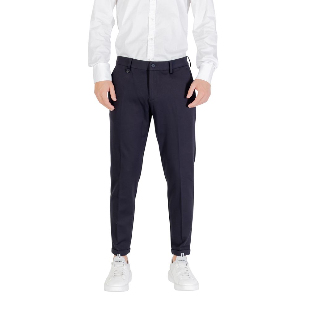 Blue Viscose Dress Pants - ventzia