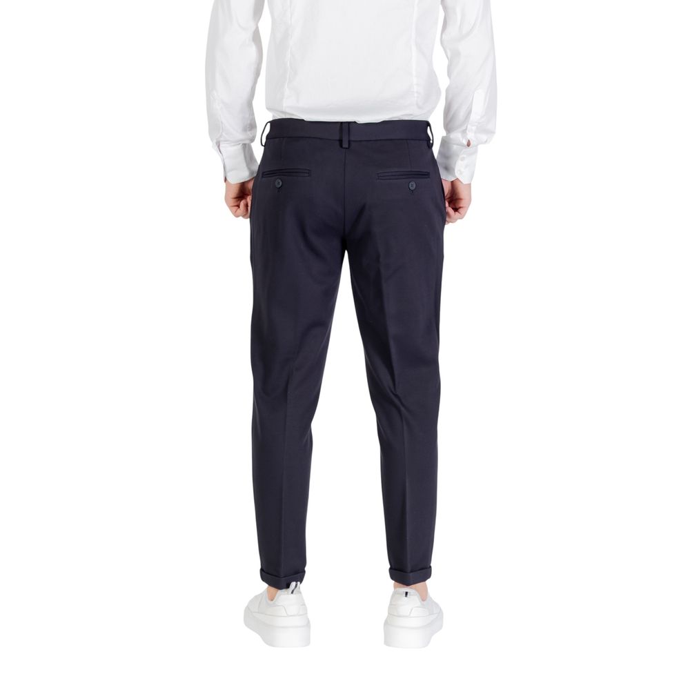 Blue Viscose Dress Pants - ventzia