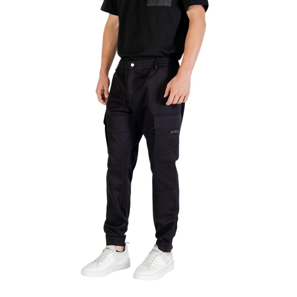 Black Viscose Casual Pants - ventzia