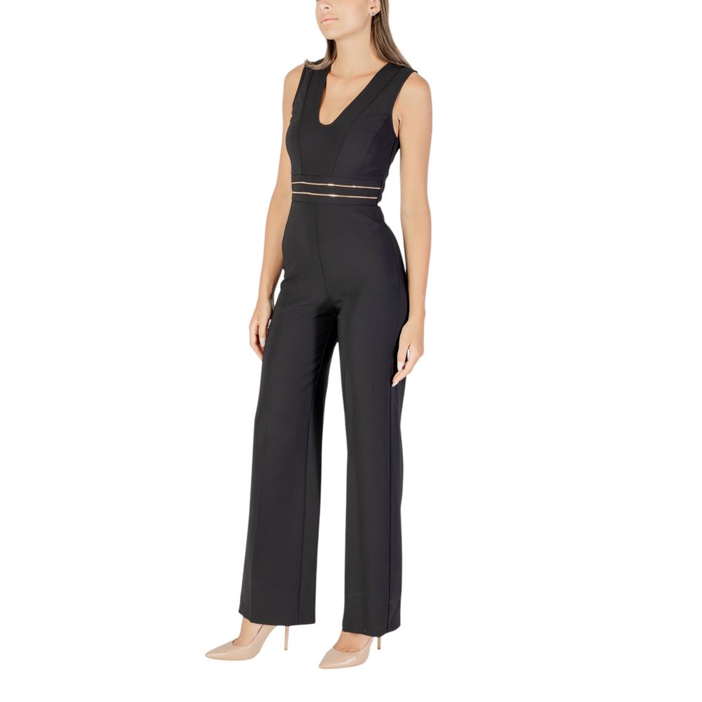 Black Polyester Jumpsuit - ventzia
