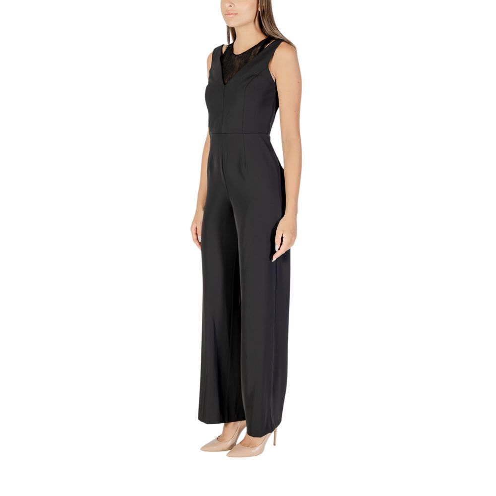 Black Polyester Jumpsuit - ventzia