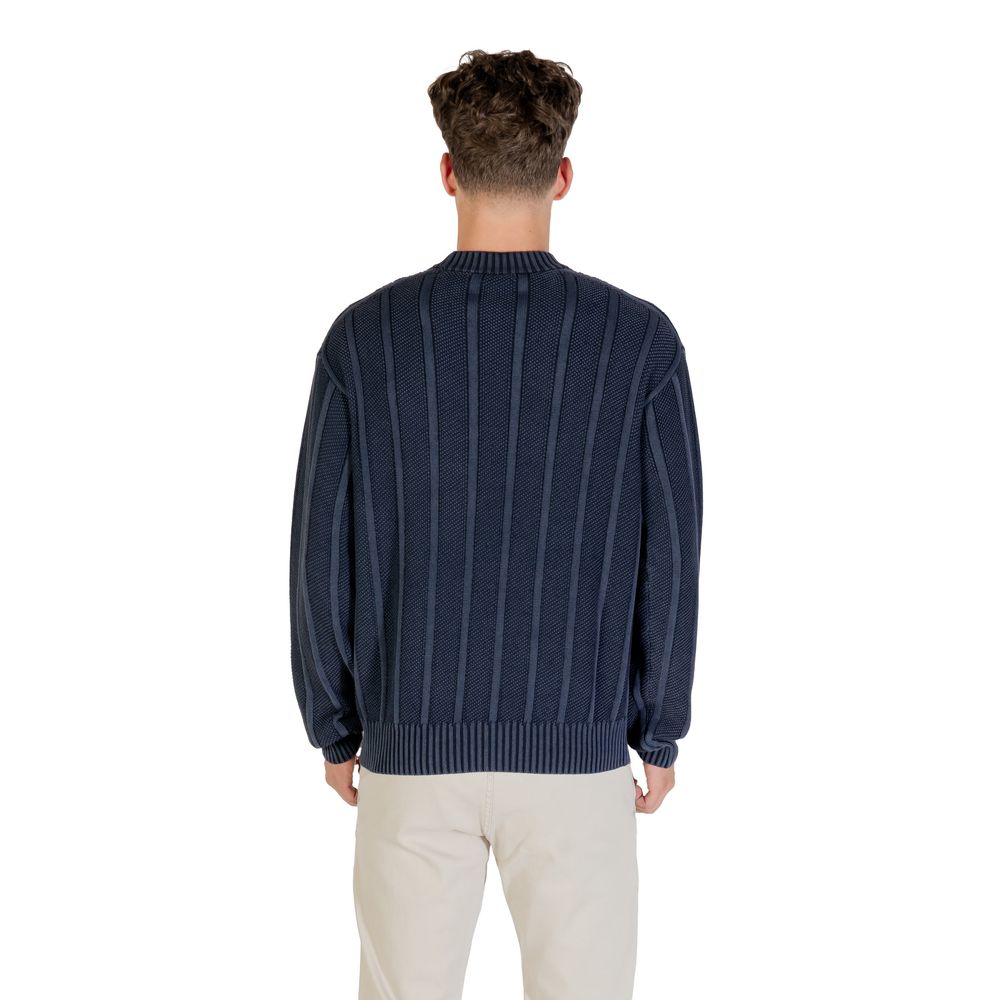 Blue Cotton Sweatshirt - ventzia