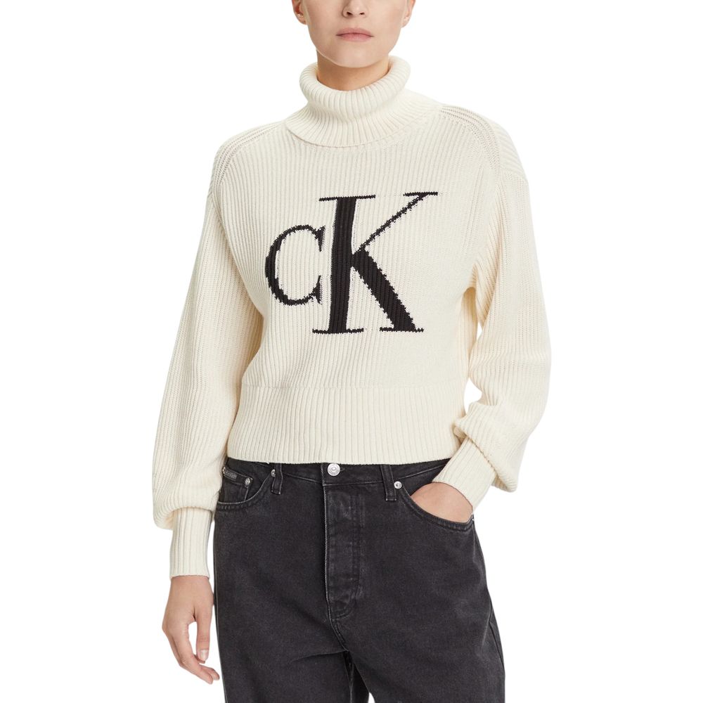Beige Cotton Sweatshirt - ventzia