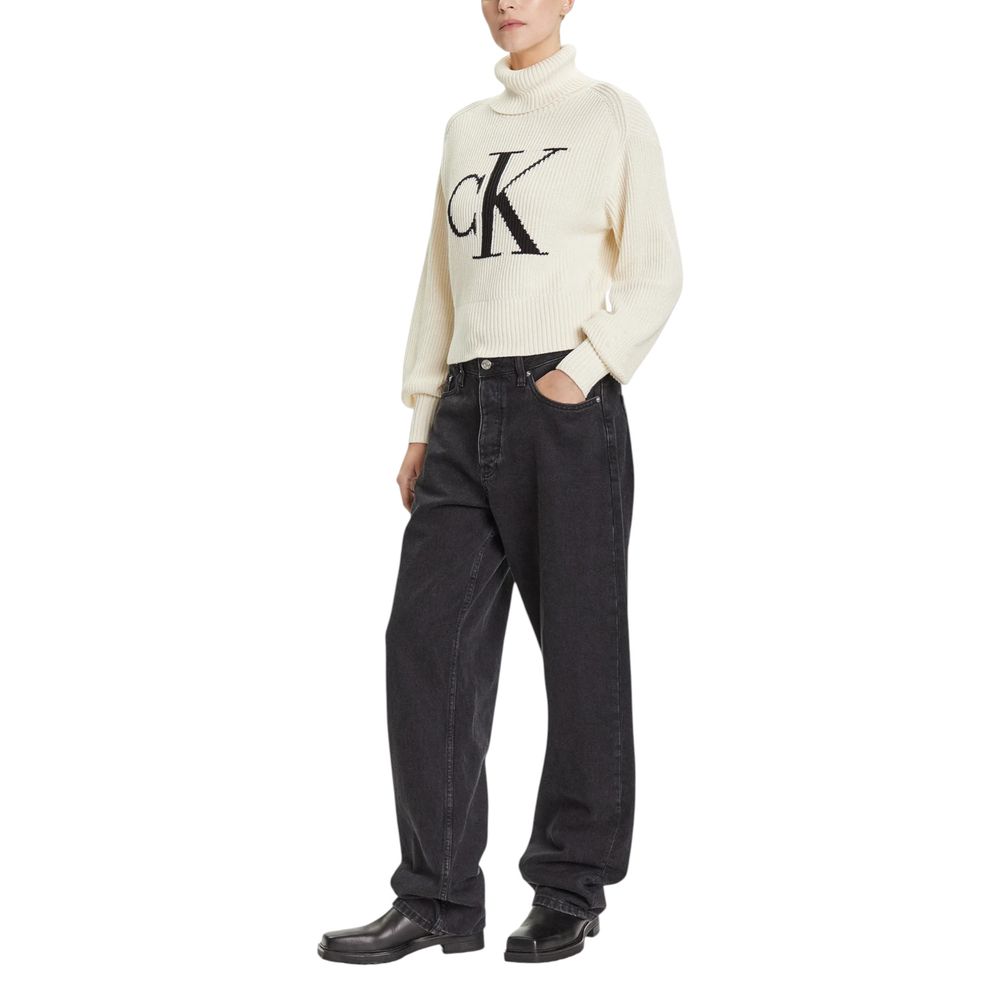 Beige Cotton Sweatshirt - ventzia