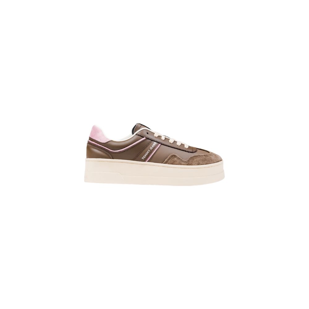 Brown Artificial Leather Sneakers - ventzia