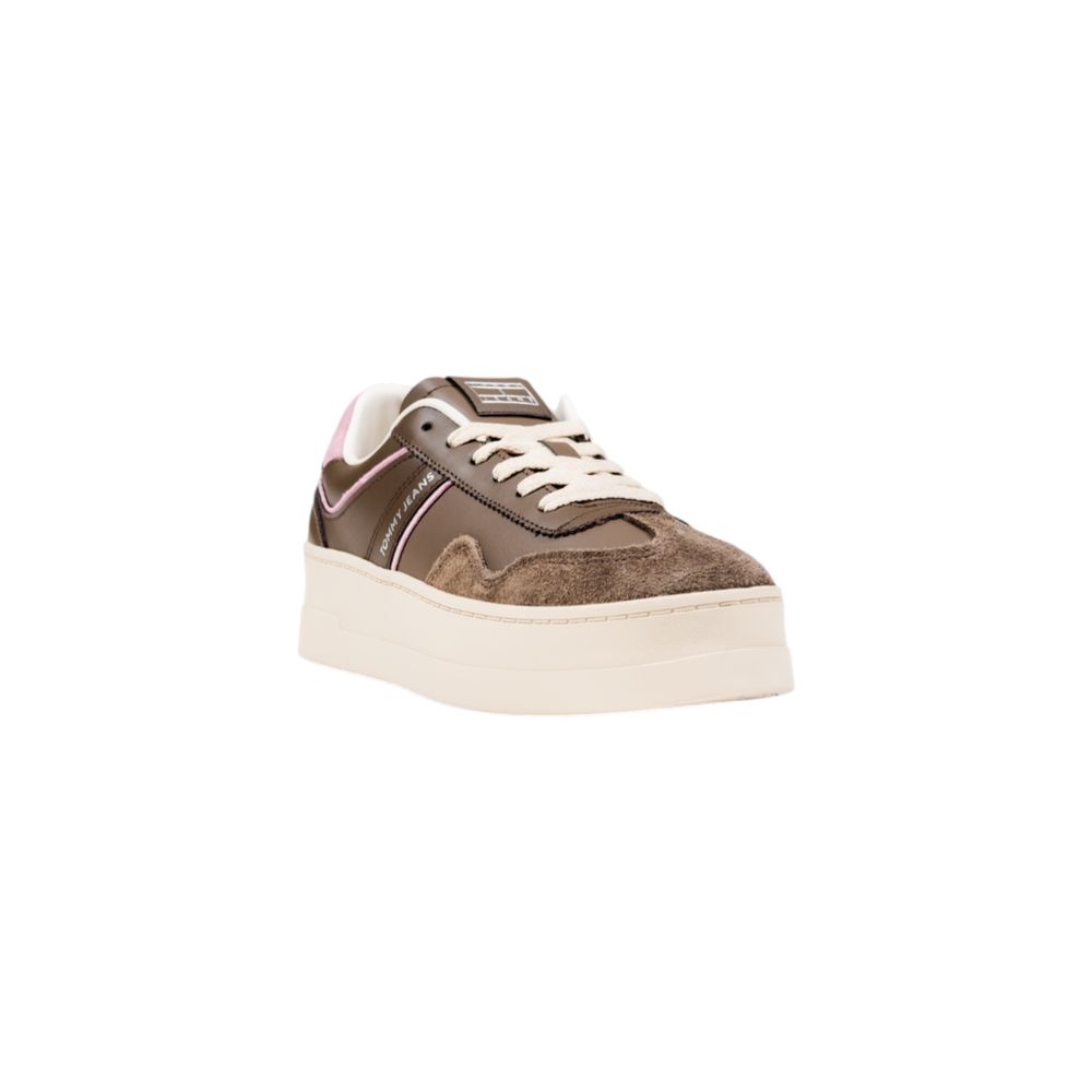 Brown Artificial Leather Sneakers - ventzia