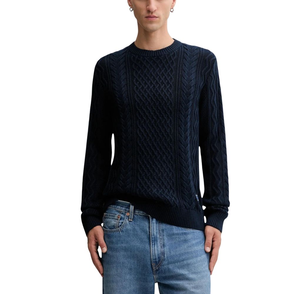 Blue Recycled Cotton Sweatshirt - ventzia