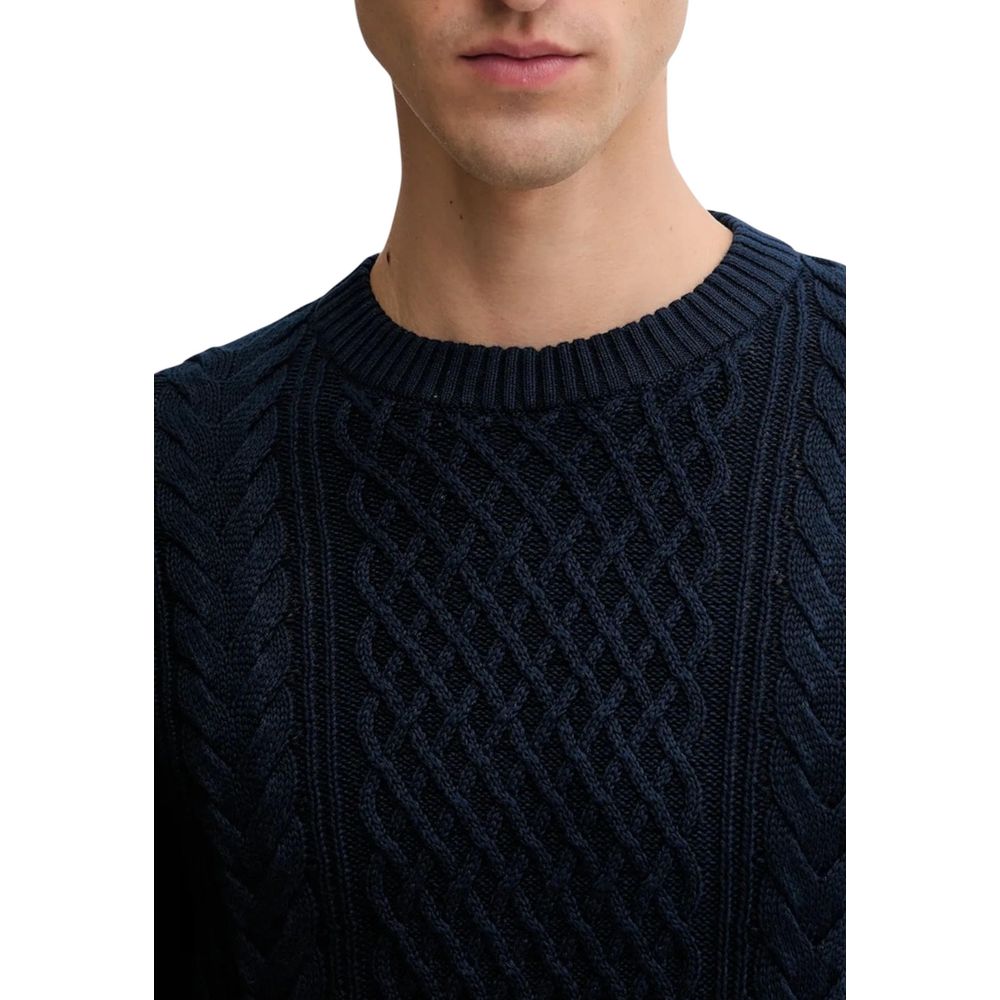 Blue Recycled Cotton Sweatshirt - ventzia